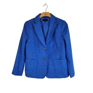 Talbots Wool Blend Blazer Blue Size 14